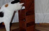 Gato madera puzzle alimentador torre