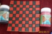 Tablero de ajedrez calcetín rellenable de cuero