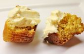 Muffins de jugo de naranja con crema de miel de naranja (gluten/grano/tuerca gratis)