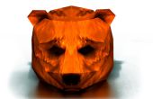 Máscara de papel de DIY 3D Oso