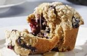 Libre de trigo integral de Blueberry Muffins de azúcar