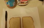 Nutella y sándwich de mantequilla de maní