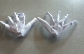 Mano de esqueleto de origami
