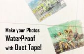 Hacer fotos impermeable con cinta para conductos. 