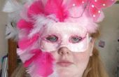 DIY mascarada máscara de mariposa rosa