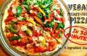 Pizza vegana rápida, fácil y sin levadura! 
