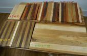 Fabricación de tablas de cortar con cortes y restos de madera