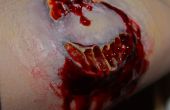 Hinchado mordida de zombie infectados gelatina