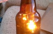 ¿Un vidrio de botella lámpara usando fuego