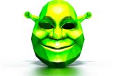 Máscara de papel de Shrek 3D DIY