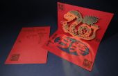Serpiente 2013 chino año nuevo Pop Up tarjeta de DIY