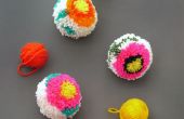 Flor de pompones + hacer DIY pompones