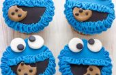 Cookie Monster Fondant Cupcake Toppers