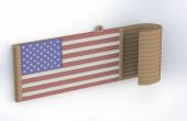 Bandera americana tobogán ornamento