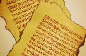 Falso papiro egipcio / manuscrito de hoja de Palma. 