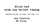 Blink Led con cualquiera encendido/apagado sincronización, usando 1 función y sin retardo