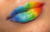 Mirada de arco iris inspirado labio