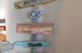 Árbol de signo doble 5 años fiesta de cumpleaños de Neverland de vieja madera