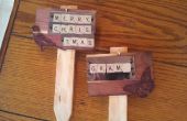 Láser + Scrabble = marcadores de jardín de la abuela