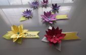Paper flower place cards