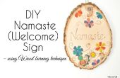 Signo de Namaste(Welcome) bricolaje con madera ardiente técnica (proyecto de principiantes)