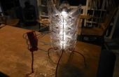 Botella de soda flores lámpara de mesa LED de vértebras