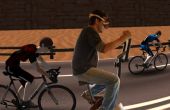 Carrera de bicicleta de ejercicio virtual