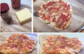 Pizza de microondas base de crujiente de queso