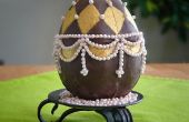 Anidado de Chocolate presentación de anillo de compromiso de huevo de Faberge