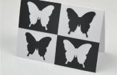 Andy Warhol estilo mariposa tarjeta