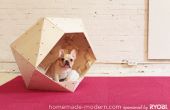 Doghouse geométrica bricolaje moderno casero