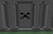 Cómo construir un antiguo fresco mirando cara de Creeper en Minecraft PE