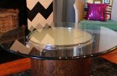 Cómo hacer una mesa de café que brilla intensamente de un tambor reciclado