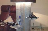 Lámpara de interior/al aire libre con mesa de madera de muelle