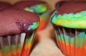 Cómo hacer Cupcakes arco iris impresionante