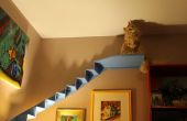 Curvado escaleras de gato para su sala de estar