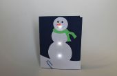 Brillante tarjeta muñeco de nieve
