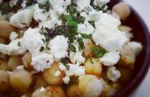 Garbanzos picantes con queso Feta y orégano