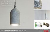 Lámpara colgante concreto DIY modernos caseros