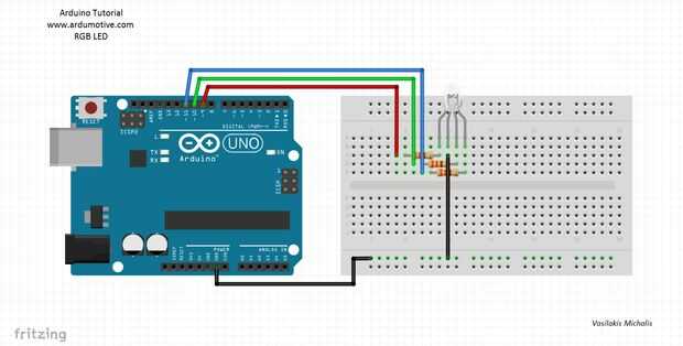 Cómo utilizar un LED RGB Arduino Tutorial Paso El circuito askix com