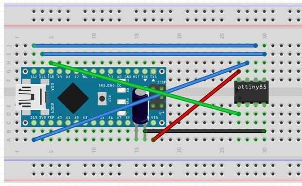 Arduino Nano Como Programador Attiny 85 Y 5 Led Pov Paso 1 ¿qué Necesitamos