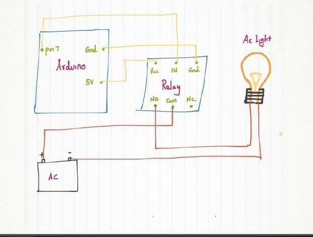 Control de luz usando Arduino con módulo de relé AC / Paso ... eeg circuit diagram 