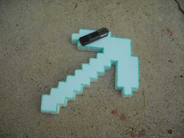 Piqueta De Diamante Real De Minecraft Usb Paso 4 Anadir El Usb Opcional Askix Com