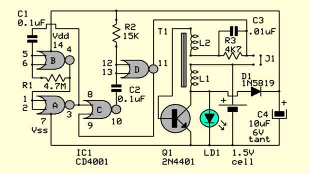 Cd4001bm схема включения