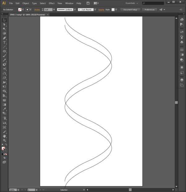 Collar De Adn Cortado Con Laser Paso 2 Dibujar La Doble Helice En Adobe Illustrator Paso 2 Askix Com
