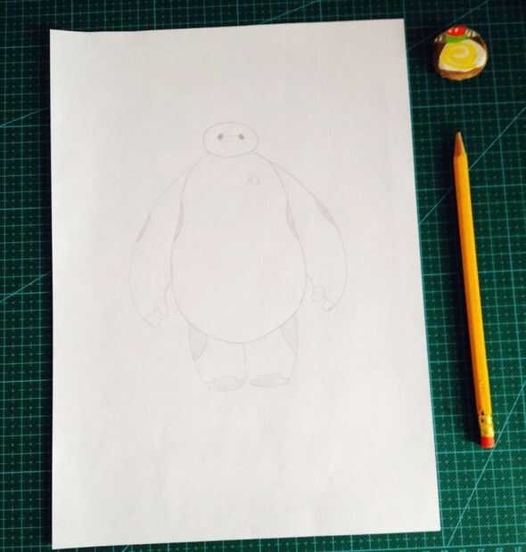 Cómo dibujar Baymax Paso Final Baymax Bravo askix com