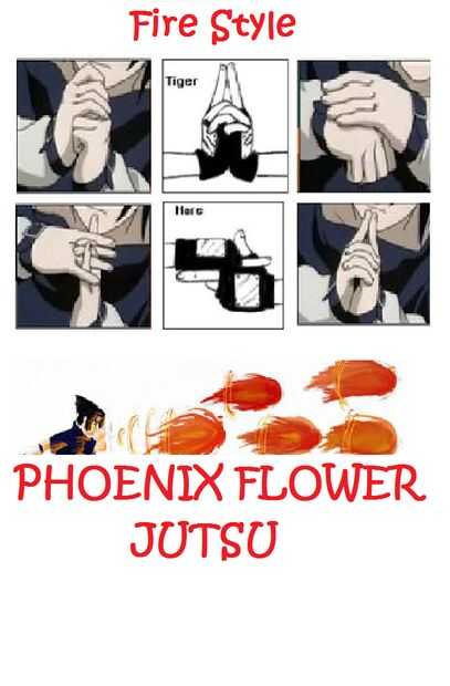 Estilo de fuego: Phoenix Flower Jutsu Handsigns - askix.com