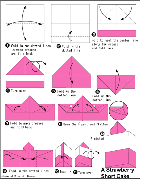 Un Short Cake De Fresa Paso 2 Origami Askix Com