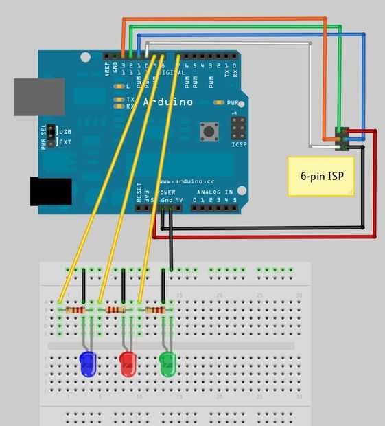 Cómo Programar Un Avr Arduino Con Otro Arduino Paso 2 Hacer El Programador Isp Mega En Un 5519