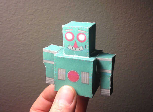 Cute Origami Robot De Modelo 3d Paso 4 Montar Askixcom